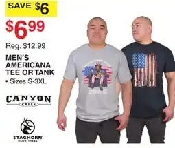 Dunham's Sports CANYON CREEK MEN'S AMERICANA TEE OR TANK offer