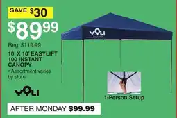 Dunham's Sports 10' X 10' EASYLIFT 100 INSTANT CANOPY offer