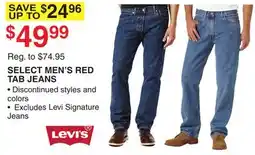 Dunham's Sports LEVI'S SELECT MEN'S RED TAB JEANS offer