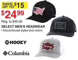 Dunham's Sports SELECT MEN'S HEADWEAR offer