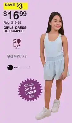 Dunham's Sports GIRLS' DRESS OR ROMPER offer