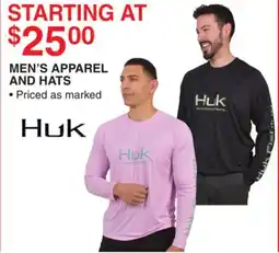 Dunham's Sports MEN'S APPAREL AND HATS offer