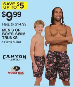 Dunham's Sports MEN'S OR BOY'S SWIM TRUNKS offer