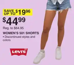 Dunham's Sports LEVI'S WOMEN'S 501 SHORTS offer