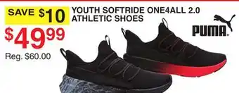 Dunham's Sports PUMA YOUTH SOFTRIDE ONE4ALL 2.0 ATHLETIC SHOES offer