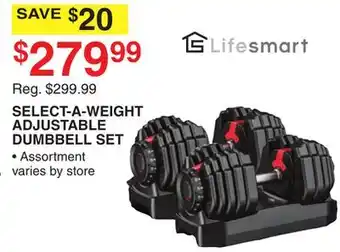 Dunham's Sports LIFESMART SELECT-A-WEIGHT ADJUSTABLE DUMBBELL SET offer