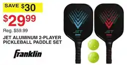 Dunham's Sports JET ALUMINUM 2-PLAYER PICKLEBALL PADDLE SET offer