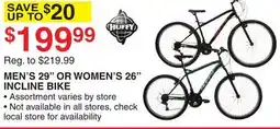 Dunham's Sports MEN'S 29 OR WOMEN'S 26 INCLINE BIKE offer