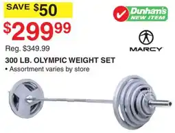 Dunham's Sports MARCY 300 LB. OLYMPIC WEIGHT SET offer