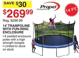Dunham's Sports PROPEL 14' TRAMPOLINE WITH FUN-RING ENCLOSURE offer