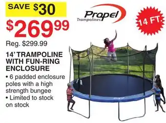 Dunham's Sports PROPEL 14' TRAMPOLINE WITH FUN-RING ENCLOSURE offer