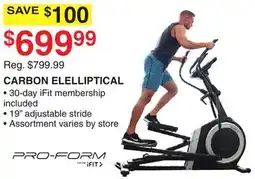 Dunham's Sports PRO-FORM CARBON ELELLIPTICAL offer