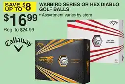 Dunham's Sports WARBIRD SERIES OR HEX DIABLO GOLF BALLS offer