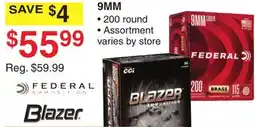 Dunham's Sports FEDERAL & BLAZER 9MM offer