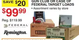 Dunham's Sports GUN CLUB OR CASE OF FEDERAL TARGET LOADS offer