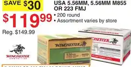 Dunham's Sports WINCHESTER USA 5.56MM, 5.56MM M855 OR 223 FMJ offer