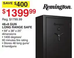 Dunham's Sports REMINGTON 48+8 GUN LONG RANGE SAFE offer