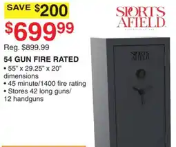 Dunham's Sports 54 GUN FIRE RATED offer