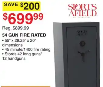 Dunham's Sports 54 GUN FIRE RATED offer