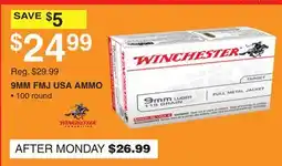 Dunham's Sports WINCHESTER 9MM FMJ USA AMMO offer