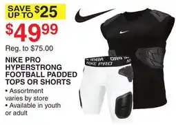 Dunham's Sports NIKE PRO HYPERSTRONG FOOTBALL PADDED TOPS OR SHORTS offer
