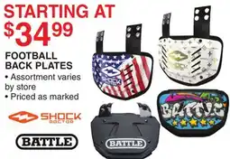 Dunham's Sports FOOTBALL BACK PLATES offer