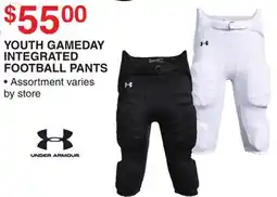 Dunham's Sports UNDER ARMOUR YOUTH GAMEDAY INTEGRATED FOOTBALL PANTS offer