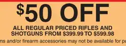 Dunham's Sports ALL REGULAR PRICED RIFLES AND SHOTGUNS offer