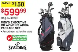 Dunham's Sports MEN'S EXECUTIVE OR WOMEN'S ADIRA PACKAGE SET offer