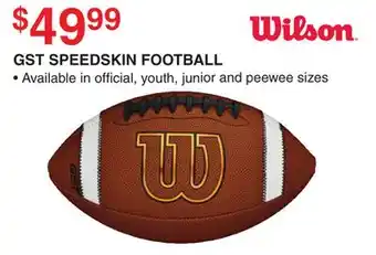 Dunham's Sports WILSON GST SPEEDSKIN FOOTBALL offer