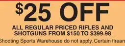 Dunham's Sports ALL REGULAR PRICED RIFLES AND SHOTGUNS offer
