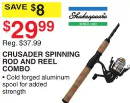 Dunham's Sports CRUSADER SPINNING ROD AND REEL COMBO offer