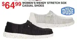 Dunham's Sports HEY DUDE WOMEN'S WENDY STRETCH SOX CASUAL SHOES offer
