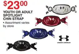 Dunham's Sports UNDER ARMOUR YOUTH OR ADULT SPOTLIGHT CHIN STRAP offer
