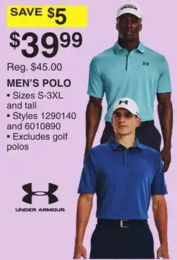 Dunham's Sports UNDER ARMOUR MEN'S POLO offer