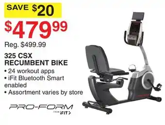 Dunham's Sports 325 CSX RECUMBENT BIKE offer