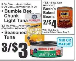 Key Food Bumble Bee Chunk Light Tuna offer