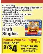 Key Food Kraft Singles offer