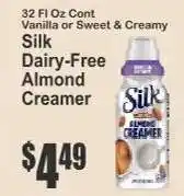 Key Food Silk Dairy-Free Almond Creamer offer