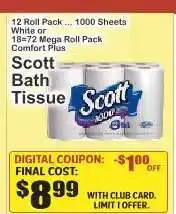 Key Food Scott Bath Tissue offer