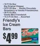 Key Food Friendly's Ice Cream Bars offer