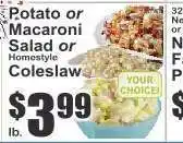 Key Food Potato or Macaroni Salad or Homestyle Coleslaw offer