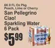 Key Food San Pellegrino Ciao! Sparkling Water 6 Pack offer