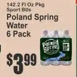 Key Food Poland Spring Water 6-Pack offer