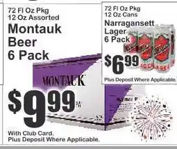 Key Food Montauk Beer 6 Pack offer