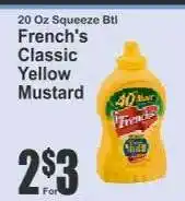Key Food French's Classic Yellow Mustard offer
