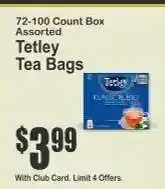 Key Food Tetley Tea Bags offer
