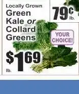 Key Food Locally Grown Green Kale or Collard Greens offer