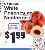 Key Food California White Peaches or Nectarines offer