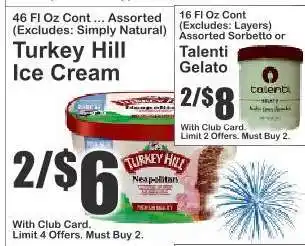 Key Food Turkey Hill Ice Cream offer